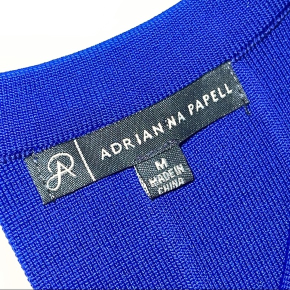 Adrianna Papell Blue Fit & Flare Dress Sleeveless M - Picture 12 of 16